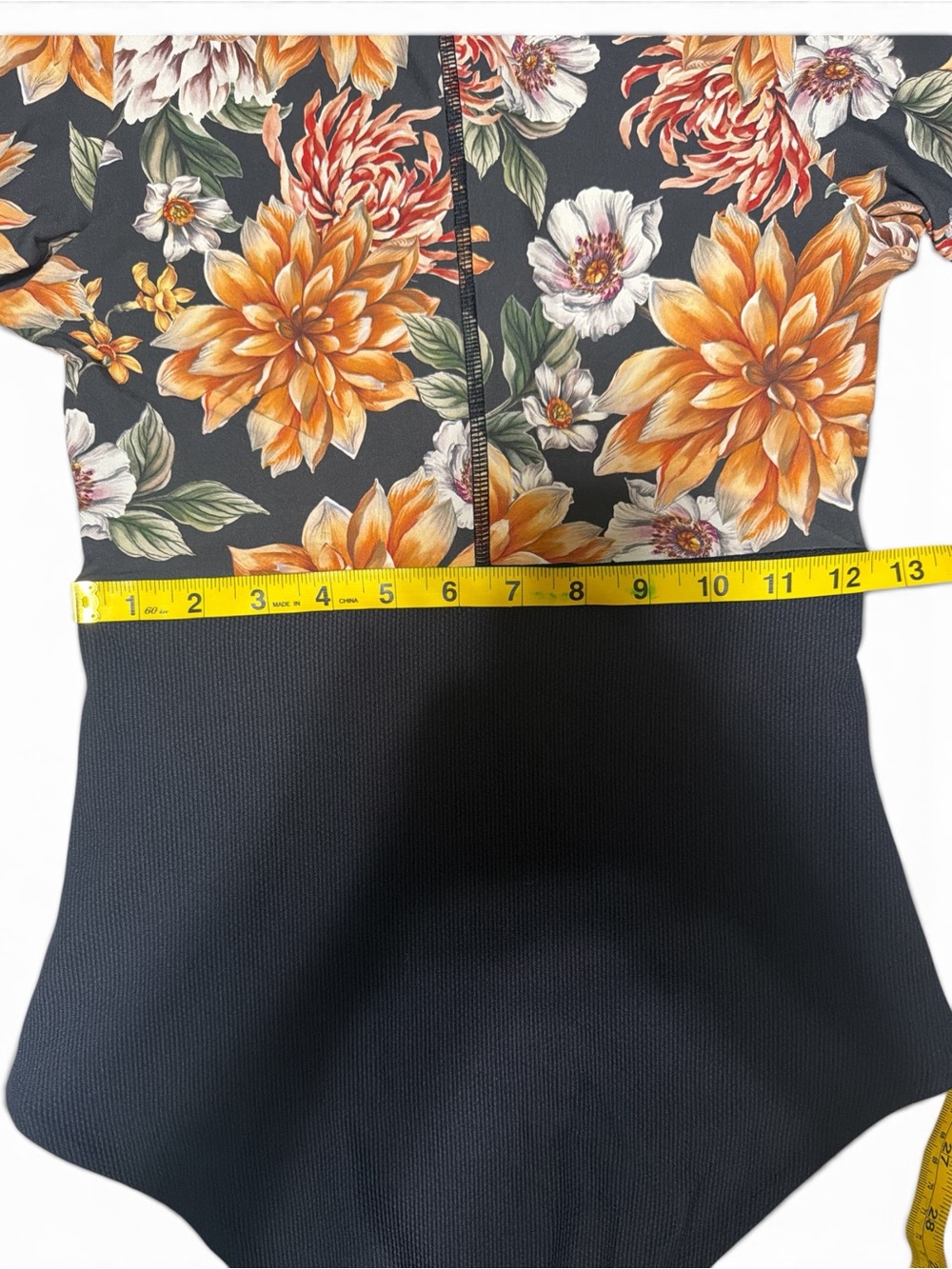 Maaji XS Reversible Floral Long Sleeve Surf Suit One Piece Rash Guard Swimsuit - Picture 4 of 5